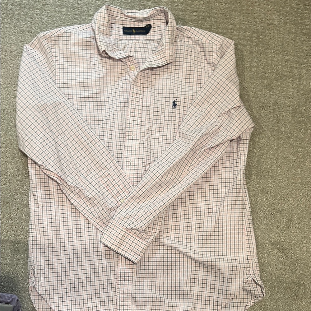 Polo by Ralph Lauren Men's Plaid Shirt - White and Red